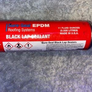 NEW Carlisle Syntec Systems Sure seal EPDM Roofing Systems Black Lap Sealant 11z
